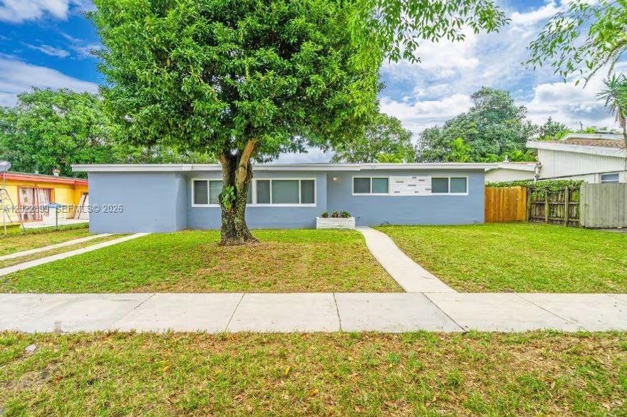 Welcome to this beautifully furnished 3-bedroom, 2-bathroom plus, home in the heart of North Miami Beach. Featuring a spacious layout with a large family room, this home offers comfort and functionality for everyday living. The updated kitchen includes a center island with bar seating and opens to the main living areas. Enjoy the private backyard with a heated pool, outdoor seating, and barbecue area, perfect for relaxing or entertaining. Conveniently located near Houses of Worship, parks, shopping, dining, and major highways including I-95. Move-in ready and centrally located.