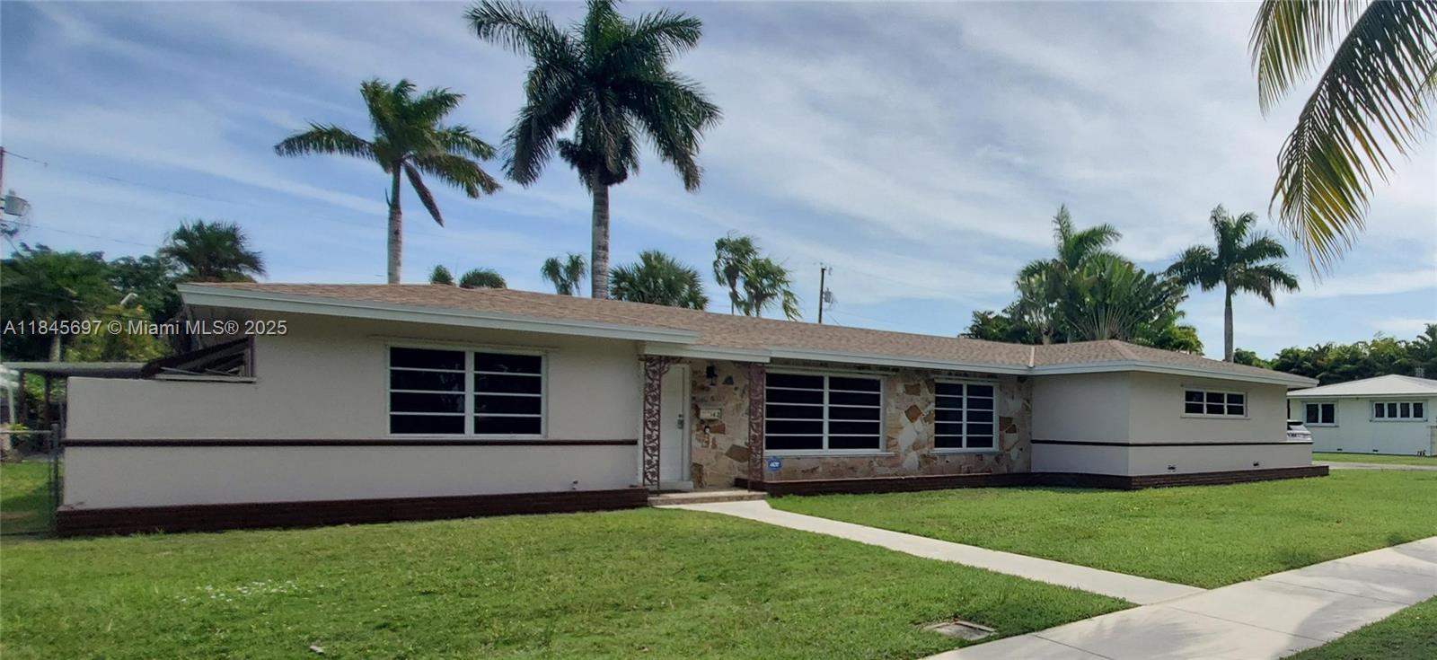 Beautiful Old Homestead Estate Home, 16,500 square foot large lot, very quiet street with no upfront facing neighbors. This 3 BR, 2 BH is in move in condition and can be updated to new owners dream house. Brand new roof just installed. The property has so much potential like adding an in-laws or guest room. Huge double garage with brand new doors, a walk-in safe, yes, a huge safe room, large laundry-room, wood kitchen cabinets with brand new appliances. Window covering and a 10x44 back covered patio. Large, fenced yard with a three (3) bay storage unit that has three auto lifts. This home can be transformed into anything, too many things to list. A standby Generac propane generator. This house is very well situated, with Krome Ave. one block away.
**No Appraisal Contingency**.