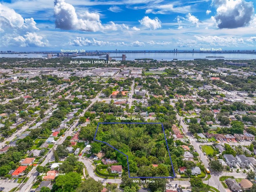 Urban Infill Development Site of 2.94 acres +/- with natural spring-fed pond & water feature adding value for potential development.  In an Opportunity Zone.  Replat this 128,100 SF +/-, T3-L zoned single-folio lot into multiple plots for single family homes or 2-story townhome development; or go for a potential upzoning to add additional density.  Survey attached.  See also the attachments for “conceptual” replats & lot configurations for inspiration.  Located between Magic City & Little River just west of the MIMO District near Miami’s Upper East Side, Miami Shores, Shorecrest, Belle Meade & more.  In the path of progress, minutes to the Design District, Mid-Town Miami, Wynwood & Edgewater.  To review concepts & additional details, Text or Email to schedule a call.