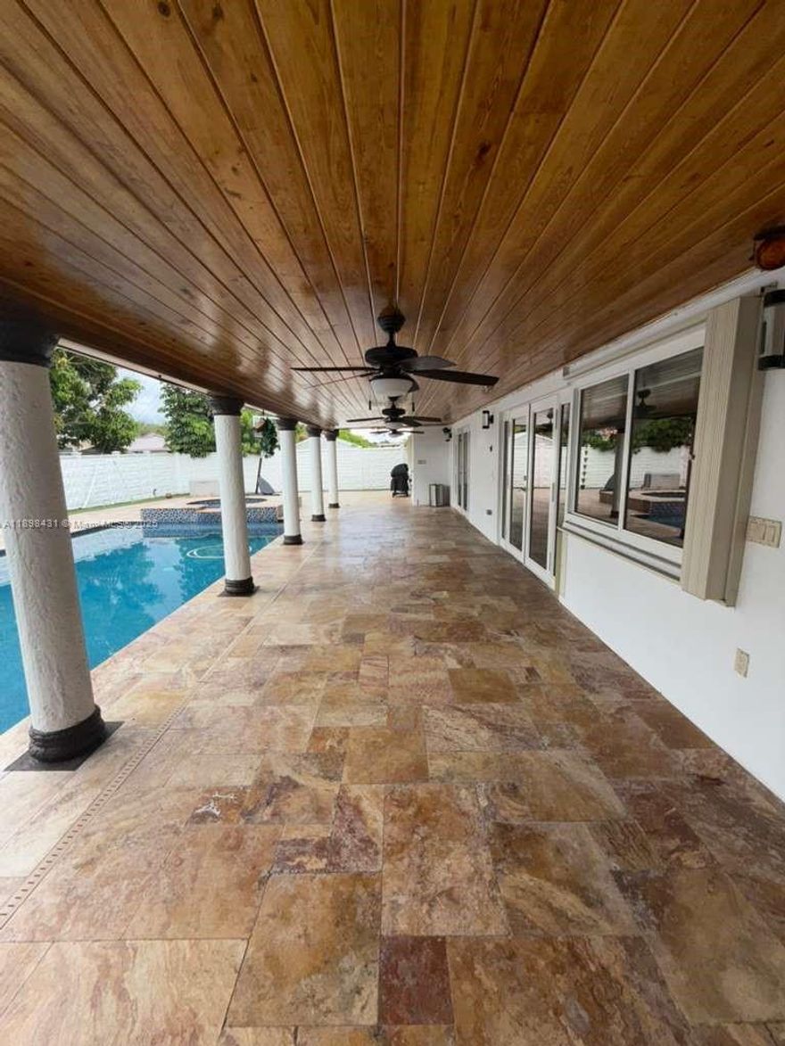 Welcome this spacious and elegant residence offering the perfect blend of comfort, style, and convenience in one of Miami's most sought-after neighborhoods. This expansive home boasts 4 bedrooms and 3 full bathrooms, designed with both entertaining and everyday living in mind. The open-concept layout flows seamlessly from the modern kitchen to the generous living and dining spaces, creating an inviting atmosphere for family and guests alike.
Step outside and experience true resort-style living with a breathtaking infinity pool, perfect for relaxing weekends or hosting unforgettable gatherings. The property also features a state-of-the-art camera security system and a gas-powered generator to keep the home running smoothly during any power outages.