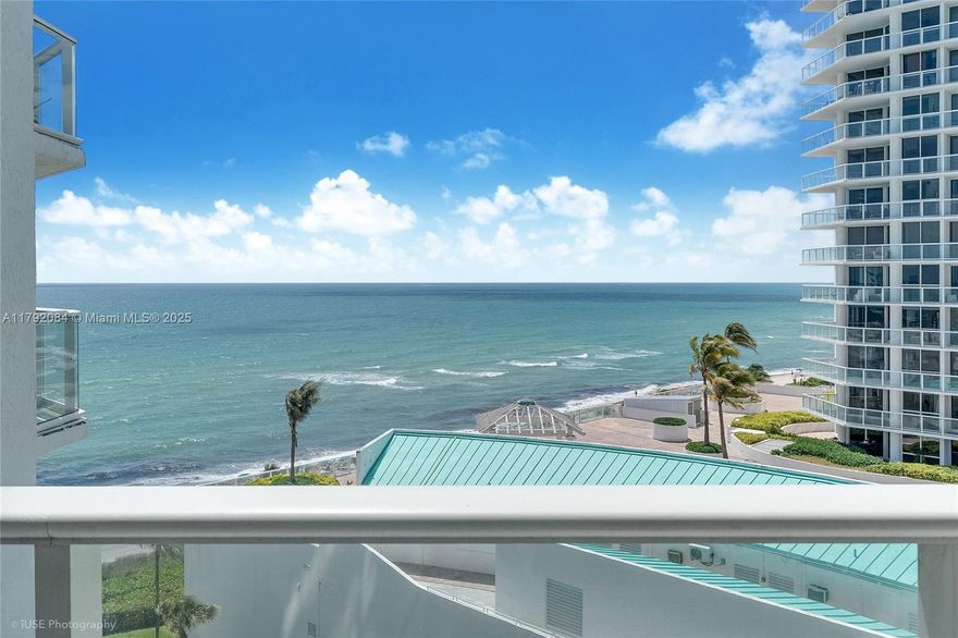 This spacious 1 bedroom, 1-1/2 bathroom oceanfront unit is being offered turnkey.  Stylish furnishings, accessories and fixtures make this beachfront condo effortless to move in and start enjoying the Oceania lifestyle.  With over 1,200 sq. feet and a large open balcony, the unit also features a large walk-in closet, new stainless steel appliances, full size washer/dryer and electronic window shades.  Enjoy resort-like amenities including a private beach club, health club & spa, fitness classes, racquetball, beauty salon and 2 oceanfront restaurants.  The unit is vacant and easy to show.