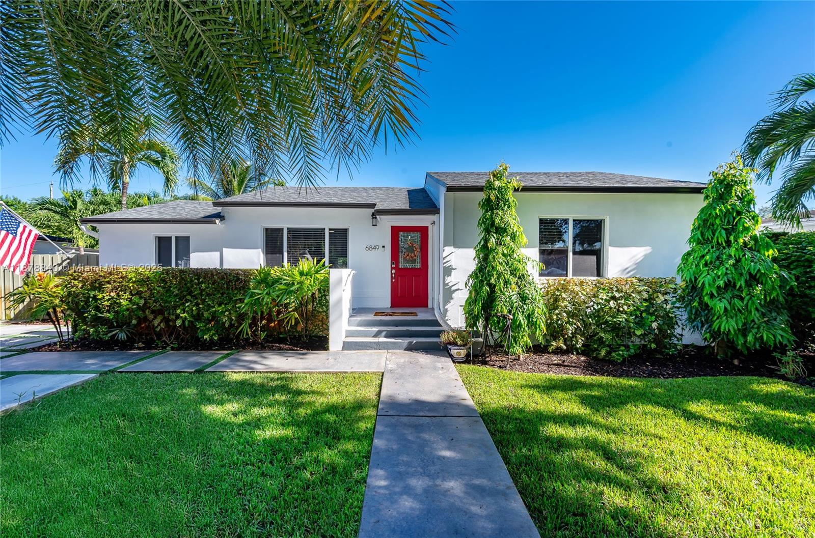 Step into this 2,300 sq. ft. 4-bedroom, 3.5-bath pool home designed for modern living, multi-generational flexibility, and ultimate relaxation. Open split floorplan with two primary suites (one ADA with roll-in shower) Major upgrades include a new roof (2021), new central HVAC (2024), impact windows/doors, full-house generator (2021), and two tankless water heaters (2021). The spacious laundry room offers storage, sink, and a new refrigerator (2025). Outdoors enjoy a resurfaced saltwater pool (2024) with tanning shelf, cabana bath + hot water outdoor shower, expansive patio deck with water/electric for a future kitchen, hurricane-rated shed (2018), professional landscaping with irrigation well, 4-car parking, alley access, and no HOA. Locaion is perfect! Just 5 minutes from Coral Gables