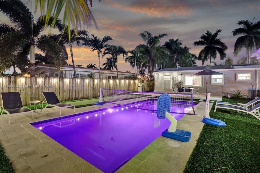 Welcome to this beautifully maintained 3-bedroom, 2-bath rental home in Hallandale Beach, featuring a versatile back house perfect for a home office or guest room. The open-concept kitchen and living area create an inviting space filled with natural light, ideal for relaxing or entertaining. Step outside to your private backyard oasis with a sparkling pool—perfect for unwinding or hosting gatherings. Located just minutes from the beach, shopping, and dining, this home offers comfort, convenience, and the best of South Florida living.