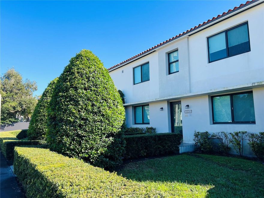 Beautifully Renovated 2-Bedroom in Prime Coral Gables Location! Spacious and bright firts-floor unit ideally located on LeJeune Rd between 14th and 15th Street,  just minutes from the heart of Coral Gables, shopping, dining, and major highways. This 2-bedroom, 1-bath, modern living space featuring impact-resistant windows and doors, an open-concept layout, and a beautifully updated kitchen with wood cabinetry, sleek quartz countertops, and in-unit washer/dryer. Water and trash removal are included in the rent. Easy to show.