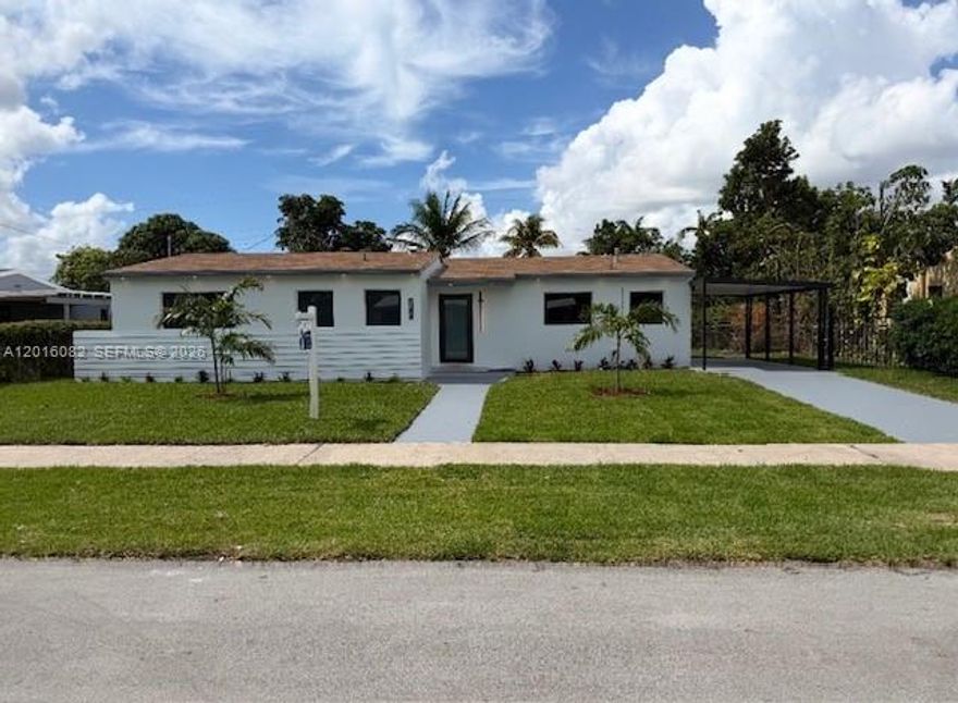 Discover comfort, style, and South Florida living at its best in this completely remodeled 3-bedroom, 2-bathroom, total 1688 square feet home. Step inside to a bright and beautifully updated interior featuring spacious living areas, upgraded finishes, high Impact windows and Doors and a functional open layout designed for both everyday living and entertaining. The remodeled kitchen and bathrooms add contemporary style and comfort.  Don’t miss this opportunity to own a completely remodeled home, this property combines modern upgrades with unbeatable convenience. Don’t miss this opportunity to own this property...... MORE PICTURES COMING SOON