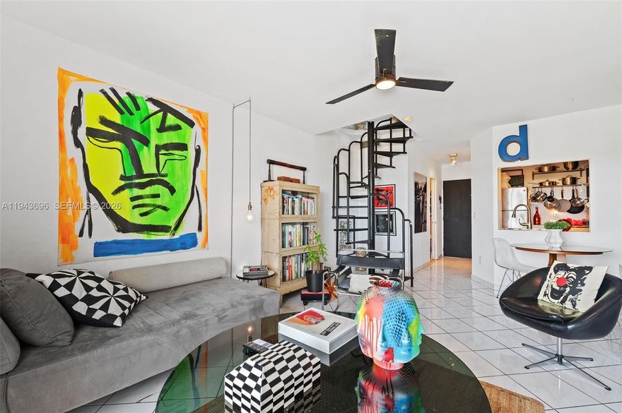 Looking for a 1-bed condo in the MIMO District? This two-story unit at Riverview Village puts you in the heart of the area’s creative energy, just blocks from Biscayne Boulevard and all its culture, cafés, and color.

With 746 square feet, this layout lives large—featuring two full bathrooms (one upstairs with a tub/shower combo, one downstairs with a stand-up shower), a dramatic fireman-style staircase, a full walk-in closet in your primary suite with additional storage throughout.

Riverview Village offers gated access, security cameras, a community pool, sauna, one assigned parking space, and a low monthly HOA.

Located near Ironside, Morningside Park, local galleries, and coffee shops, with easy access to the Design District, Midtown, Miami Beach, Brickell, Miami International Airport, I-95 and more.