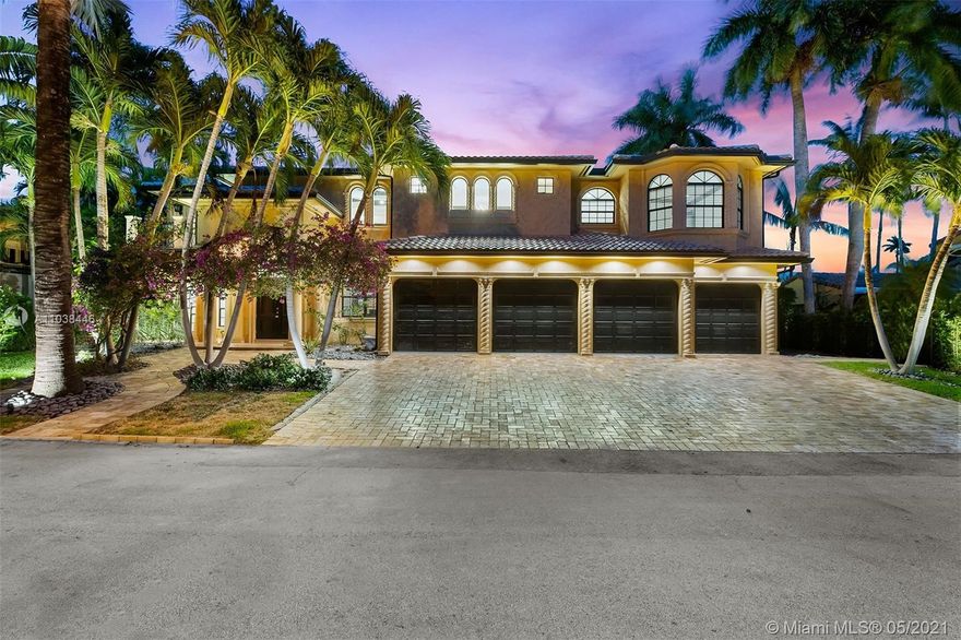 Stunning sophisticated home located in Las Olas Isles within walking distance to famous Fort Lauderdale Beach and Las Olas Blvd. This unique home has never been on the market and features 6 bedrooms one of which is a separate nanny or in law suite. With 100 feet on the water & 4 car garage, this gorgeous property checks all the boxes. The home offers a wide open floor plan ideal for luxury living and entertaining. New pool with River Stone finish along with a summer kitchen makes this an ideal property for family living. Pool deck faces east so no hot afternoon sun on your entertaining area. Composite dock has a hoist. Home also features one bedroom downstairs & huge master suite upstairs overlooking the pool & waterway. The flow of this floorplan is perfect!  You won't be disappointed!!