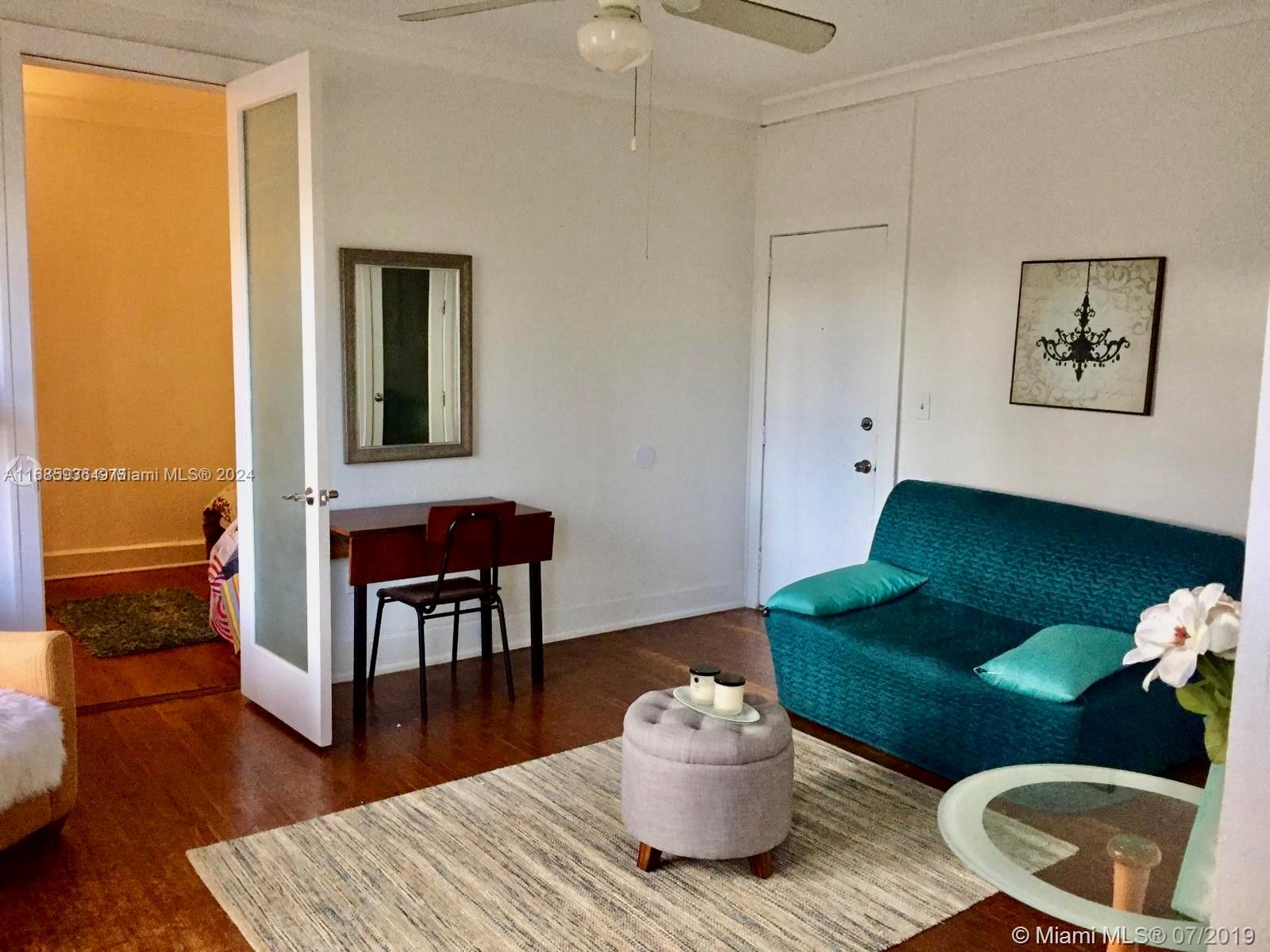 Located in the heart of South Beach in a quiet residential tree lined street. Walking distance to the beach, restaurants, grocery stores and night life. Two blocks from Flamingo Park which offers, a state-of-the-art aquatic center with two pools, 17 tennis courts, football stadium, running track, handball/racquetball courts, basketball courts, soccer field, play-ground, walking trails and bark park.