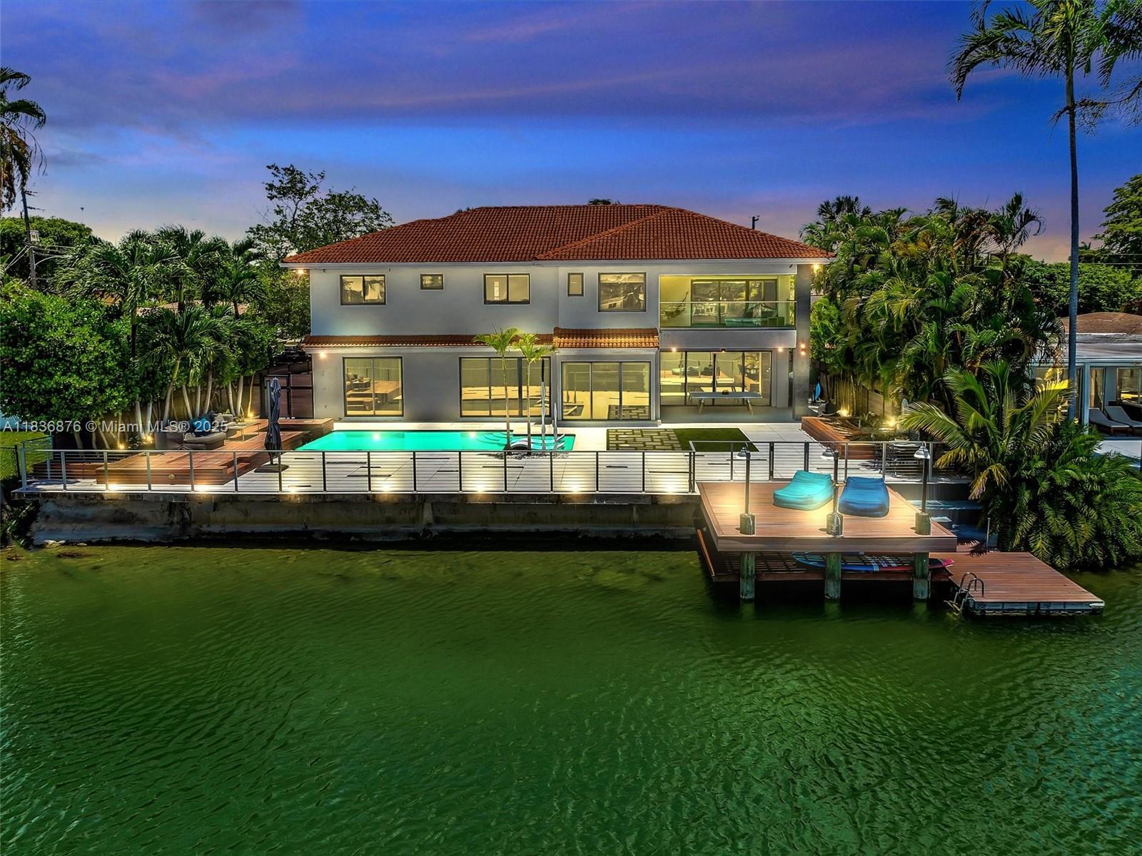 Super elegant and truly spectacular, this 2-story home is located in the prestigious gated community of Highland Lakes. Set on a wide lakefront lot with breathtaking water views, the residence offers 6 spacious bedrooms and 5.5 luxurious bathrooms.
The chef’s kitchen is a standout, featuring top-of-the-line Sub-Zero and Wolf appliances. The innovative floor plan offers the perfect blend of open-concept living and private retreats, making it ideal for both entertaining and everyday living.
Step outside into your own tropical oasis—a spacious backyard with a heated pool, jacuzzi, and a two-level private dock, perfect for paddleboarding and enjoying serene lakefront living.
A rare gem — and an absolute must-see!