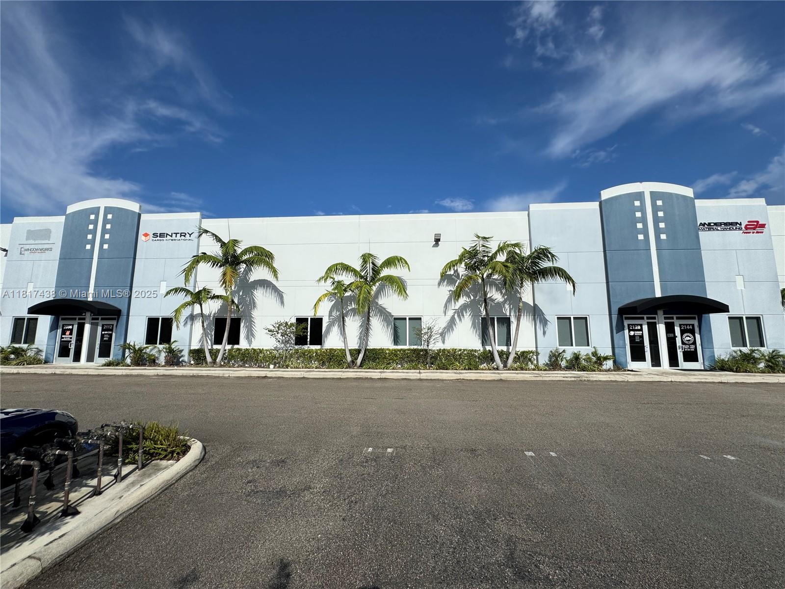 Great Opportunity to rent a fantastic Warehouse - Office just outside of Doral. Built in 2022, this unit has 6,023 sq.ft. of Total Area, made up of: 4,139 sq.ft. of Warehouse Area + 942 sq.ft. of Office Area + 942 sq.ft. of Mezzanine. 20 ft. clear ceiling height. ESFR fire sprinkler system, concrete tilt wall panels, & steel joist roof system. Three (3) 9'x10' overhead doors dock height. 6 assigned parking spaces (4 in front, 2 in rear). Power: 100 Amps - 3 Phase Each. Excellent location in the Industrial Area west of FL Turnpike (next to Goya, Amazon, UPS Distribution, CEVA Logistics) with easy access to Turnpike and SR-836 Expressways. See attachments for additional info.