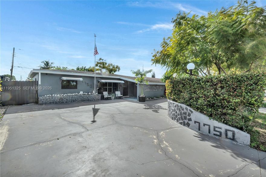 Florida-style 3-bedroom, 2-bath home located in historic Miramar. This well-maintained residence features a new kitchen, new flooring, and a Florida room ideal for additional living or entertaining space. The private backyard is perfect for relaxing, complete with a pergola and a jacuzzi. Impact windows and doors, along with newly added insulation, provide comfort, energy efficiency, and peace of mind. Conveniently situated in a desirable neighborhood close to major highways, shopping, dining, and entertainment. A circular driveway offers ample parking.