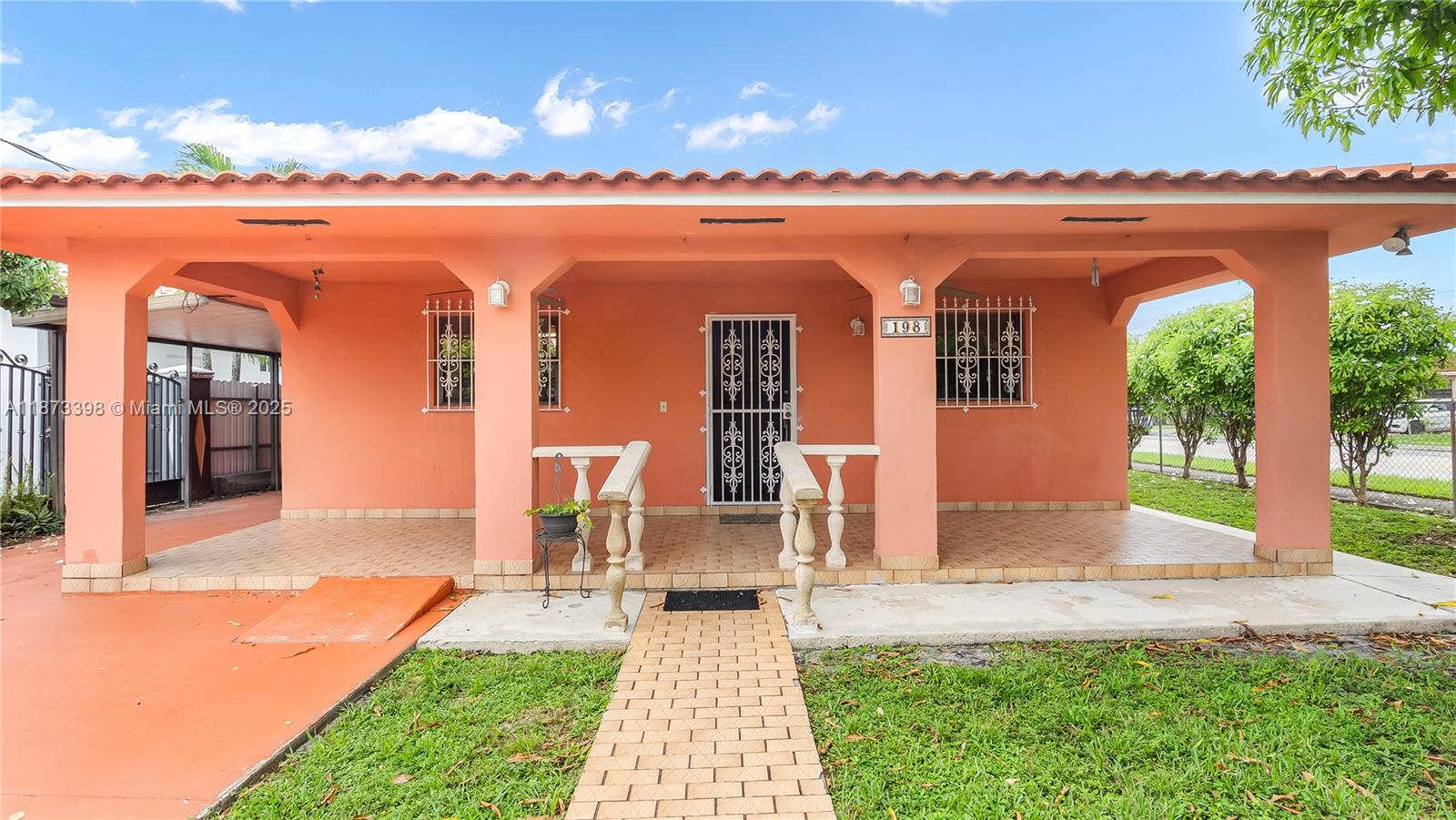 Hialeah living at it's best! Wake up in your bright 3BR/1.5BA corner home sipping your morning Cafecito on the huge covered porch. The home offers incredible potential with its spacious layout. Comfort & peace of mind are included with a new A/C system installed. Currently, third bedroom is being used as utility room with direct access to the backyard. Create your own outdoor oasis or even add a pool in the spacious backyard with a massive patio, surrounded by mature fruit trees. With no neighbors behind the home, you’ll enjoy extra privacy and an open feeling. The home offers original design ready for your personal touch. This well-kept, move in ready, and perfectly located home, make it a must see! This just isn’t a home, it’s your Hialeah lifestyle.