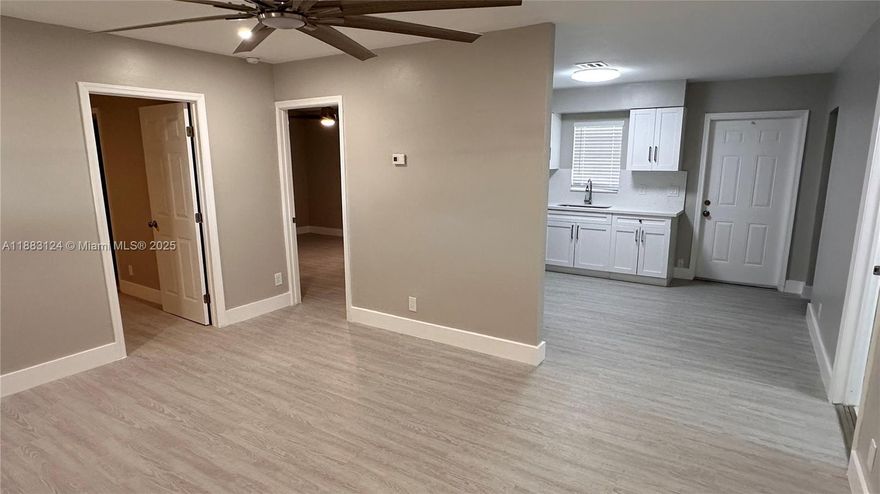 Don’t Miss Out on This Gorgeous Fully Updated 2BR 1BA. New kitchen with quartz countertops, backsplash and all
new stainless-steel appliances. New waterproof vinyl wood floors throughout the unit. New bathroom,
tiles, vanities, toilet. New paint with light beautiful colors inside & outside. 6’ baseboard on every room. 1 parking
spots. Common laundry room with two washer and dryer. New water heater. 24 Hours security cameras system.
Sensor lights around the property. Tenant Application: Credit Report, Copy of Driver’s License, Proof of Income and
Bank Statements, Eviction Report and National Background Check for each adult Occupant.