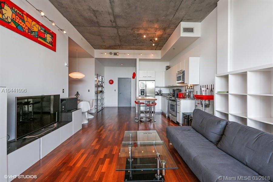 Fully furnished, stunning South Beach rental with golf course open views. This NY open style loft 2/2.5 apartment is just steps from Lincoln Road. 12 foot ceilings, impact windows, custom kitchen with stainless appliances, hardwood floors throughout, large balcony, roof top pool, fitness center, 24 hour security and doorman. One assigned parking space.