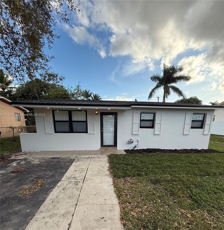 Perfect for first-time homebuyers seeking a move-in-ready home. Beautifully remodeled 3-bedroom, 2-bathroom property with 1,379 SQFT of living space (pending update in Miami-Dade records). This turnkey home features a brand-new shingle roof, high-quality finishes throughout, including a modern kitchen, updated bathrooms, new floors, and impact windows. A brand-new A/C system and appliances will be installed before closing. Easy to show—on Supra.