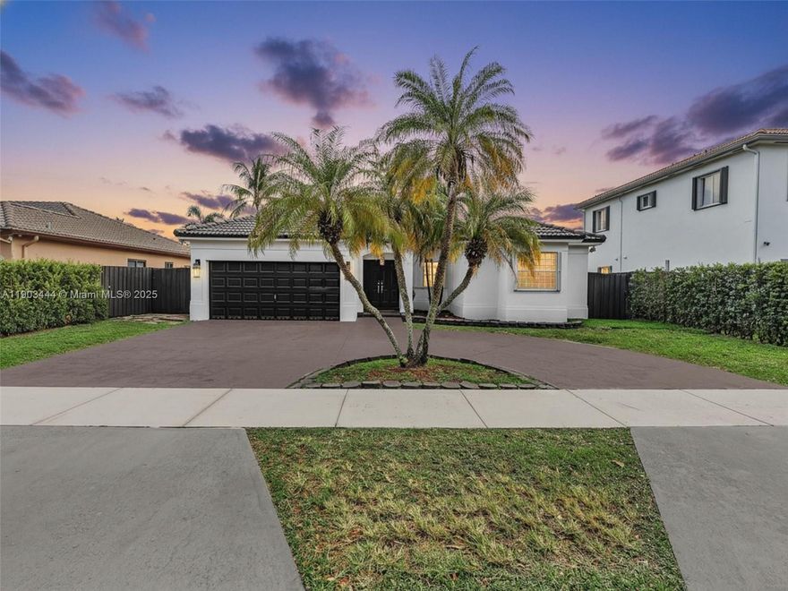 Beautifully updated one-story home with pool located in the heart of Miami Lakes. Featuring 3 bedrooms, 2 bathrooms, and 1,673 sqft of bright living space. This move-in-ready residence offers a new gourmet kitchen 2022, new ceramic flooring, and a new electric water heater 2022. The spacious open-concept layout is filled with natural light, creating an inviting atmosphere for everyday living. The fully fenced backyard includes a pool, and a tiki hut  for outdoor entertaining. NO HOA! Ideally situated near A+ schools, expansive parks, and just minutes from major highways including I-75, Palmetto (826), and the Turnpike, with quick access to shopping, fine dining, and entertainment. Don’t miss this exceptional opportunity. Schedule your private tour today!