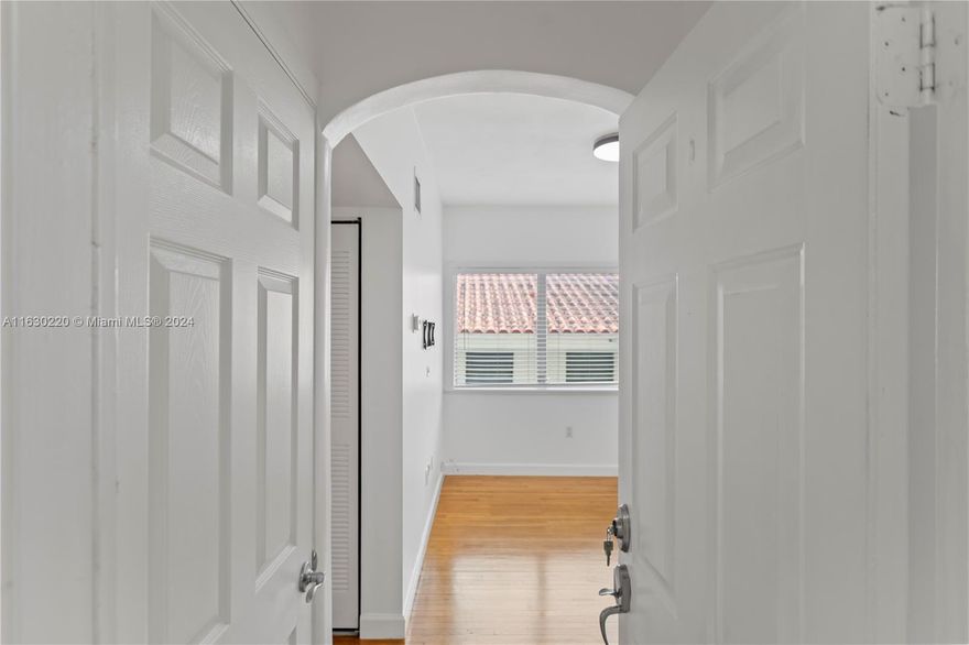 A Classic Coral Gables condo with original wood flooring all the perks! Featuring WASHER & DRYER INSIDE the unit, 3 year old CENTRAL A/C, dishwasher and spacious kitchen w/granite counters and s/s appliances with extra high top counter space for seating & additional room for a dining nook. 2 separate closets w/ above head storage space. In the heart of Coral Gables, half a block from the trolley stop or a 10-minute walk to Downtown Gables for entertainment, fine dining and shopping. Minutes from Miami International Airport, Brickell, Downtown and the Beach. Excellent location! Easy to show!