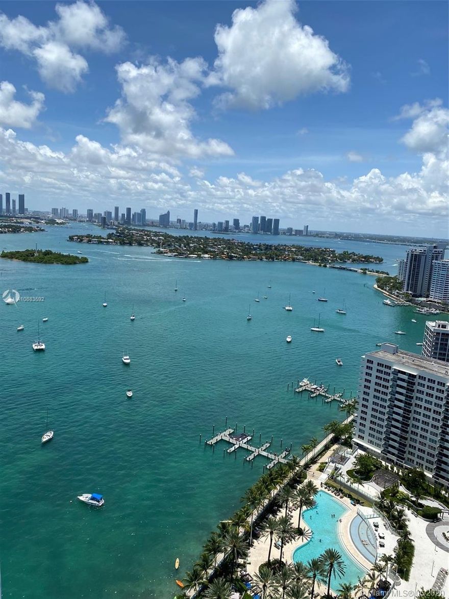 Live above it all! Some of the best views in Miami! The most desirable 1 bedroom in the Waverly. Unbelievable views of the bay, ocean, Miami Beach Golf Club, and city from this 33rd floor unit. Updated with brand new appliances.