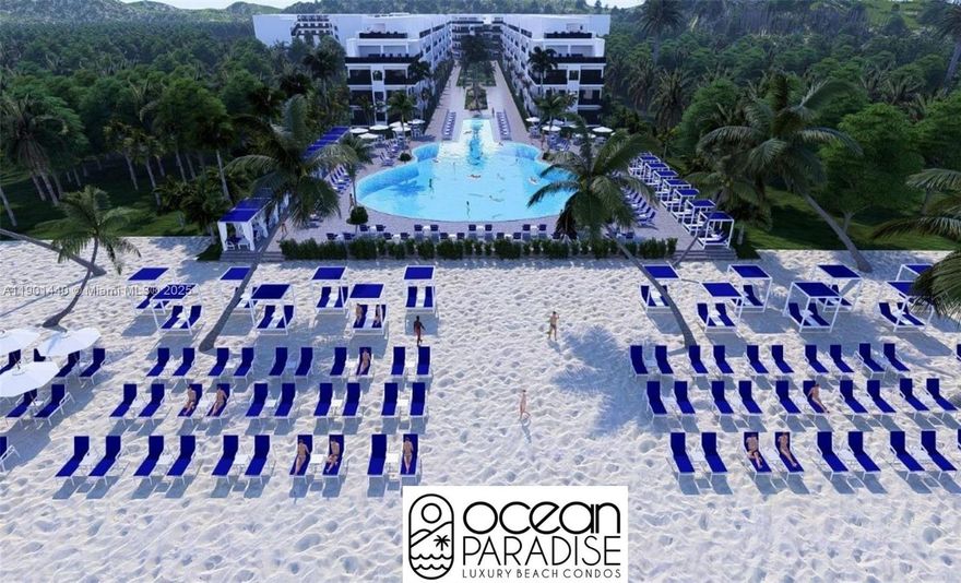 Discover your dream vacation community with stunning ocean views. This Pre-construction beach community will be a great investment in a truly gorgeous and accessible caribbean island with high rental ROI's and a resort like community you will love. Investment properties that will change your life. 
Ocean Paradise Beach Condos is a thoughtfully planned, gated community featuring 468 luxury condominium units across Blocks A–J, and 64 mixed-use units in Block G, which includes commercial spaces, a full-service spa, fitness center, daycare, and more. The community is anchored by stunning oceanfront amenities, lush landscaping, multiple pools, and a walkable layout that promotes a vibrant and serene lifestyle.