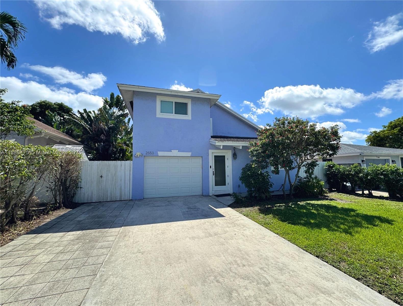 Beautifully updated 3-bedroom, 3-bathroom single-family pool home with no association, conveniently located near major transportation, beach, and downtown Delray. This spacious home features vaulted ceilings, open loft with spiral staircase, and a modern kitchen with stainless steel appliances. The split-bedroom layout offers generously sized rooms, updated bathrooms, and walk-in closets. Enjoy private fenced in backyard oasis with gated pool and travertine deck. Additional highlights include a one-car garage with washer and dryer, plus a large driveway. Rent includes pool and landscape service. Application and screening required. Pet okay with an additional fee. First month's rent, last month's rent, and a security deposit are due upon move-in.