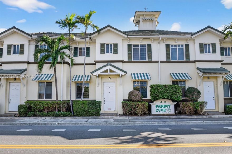 YOUR WAIT IS OVER..... Stunning 3 Bedroom, 2.5 Bath, 2 Car Garage, Fee Simple CBS Townhome at Sought After PARROT COVE in the Heart of LAKE WORTH BEACH.  Features an Inviting Floor Plan, Open Kitchen with Raised Panel Wood Cabinetry, Granite Countertops, Large Single Bowl Undermount Sink, Newer Stainless Steel Appliances, Spacious Master Suite, Tray Ceiling, His & Hers Walk-in Closets, Spa Style Bath, Dual Sink Vanity, Glass Shower Enclosure, Generous Guest Rooms, NEW LUXURY VINYL PLANK FLOORING, 10' Ceilings, Modern Lighting & Ceiling Fans, Full Size Washer & Dryer (Located on 2nd FL) ***IMPACT WINDOWS & DOORS*** 2015 A/C & W/H.  Quaint and Private HOA with Low Monthly Fees, Refreshing Swimming Pool, and BBQ Area.  Pet Friendly Community (2 Dogs up to 35 lbs each). Convenient to World Class Shopping, Dining, Entertainment, Travel, Beaches, Golf, Downtown Lake Worth Beach (Only 4 Blocks Away), and more.... HURRY THIS ONE WILL SELL FAST!!!