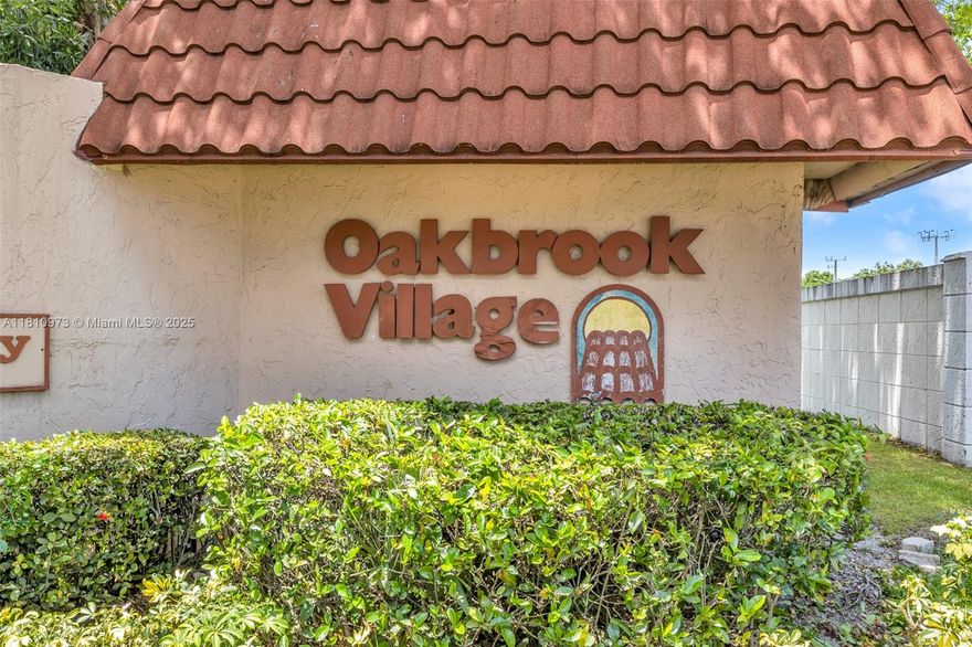 Welcome to this beautifully renovated 2-bed, 2-bath villa in the tranquil 55+ community of Oakbrook Village. This immaculate, light-filled home features stylish tile flooring throughout, an open layout, and a modern kitchen with quartz countertops, newer cabinets, stainless steel appliances and some hurricane impact windows. Both bathrooms have been tastefully updated with sleek finishes. Enjoy added space in the charming atrium/sunroom. Includes a laundry room with full-size washer/dryer. Quick walk to the pool, tennis court, gym, game room and more. Conveniently located near shopping, dining, and highway access. A must-see—schedule your showing today!