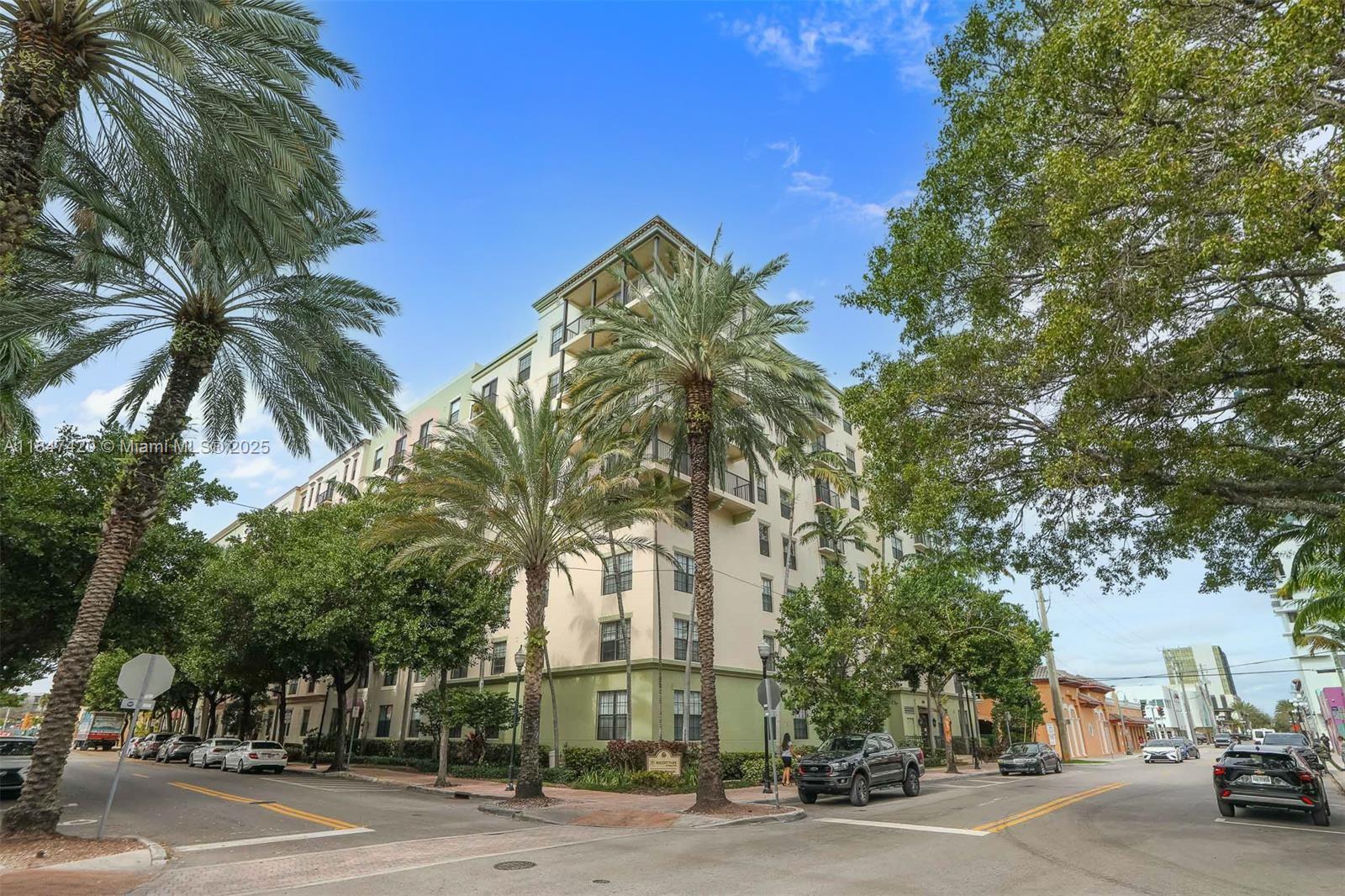 RARE UNIT. Ultimate Downtown Hollywood Living! Take in Miami, the Atlantic Coast, Fort Lauderdale, and HardRock Stadium from your wrap-around balcony (1 of ONLY 4 units)! Wake to glorious Florida sunrises and relax to vibrant sunsets. This unique 2-bedroom, 2-bath home features a primary suite with a large walk-in closet. Features include an Updated Kitchen. Enjoy a resort-style pool, spa, courtyards, grills, gym, and club room. One parking space is included. Secure the lobby with the new entry system—onsite management. Restaurants, Publix, and nightlife are right around the corner, and Hollywood Beach is nearby!
