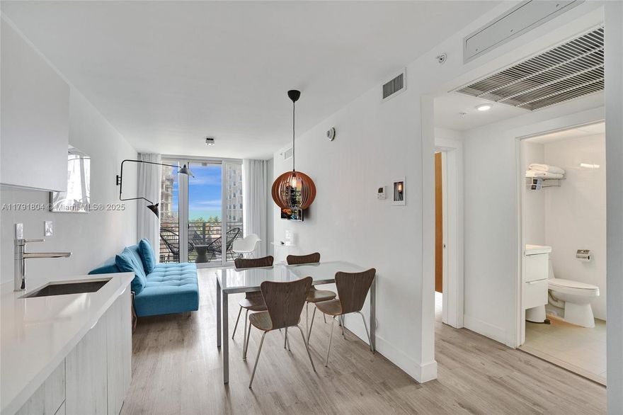 Own a piece on the iconic Collins Avenue in this fully furnished 1-Bedroom at 6080 Collins, a boutique condo-hotel just steps from the beach. Currently in the hotel program. Prefer more control and flexibility? Self-managing could boost returns to 9%+ annually (AIRDNA est.) and unlock more personal stays. Ideal for snowbirds, jet-setters, or hands-on investors looking to capitalize on Miami Beach’s booming short-term rental market. The unit offers modern finishes and a world-class location surrounded by cafes, shops, and white-sand coastline. With Miami’s hotel rates climbing, this is a rare opportunity to enjoy lifestyle perks and generate income in one of the most desirable destinations in the world at a great price.