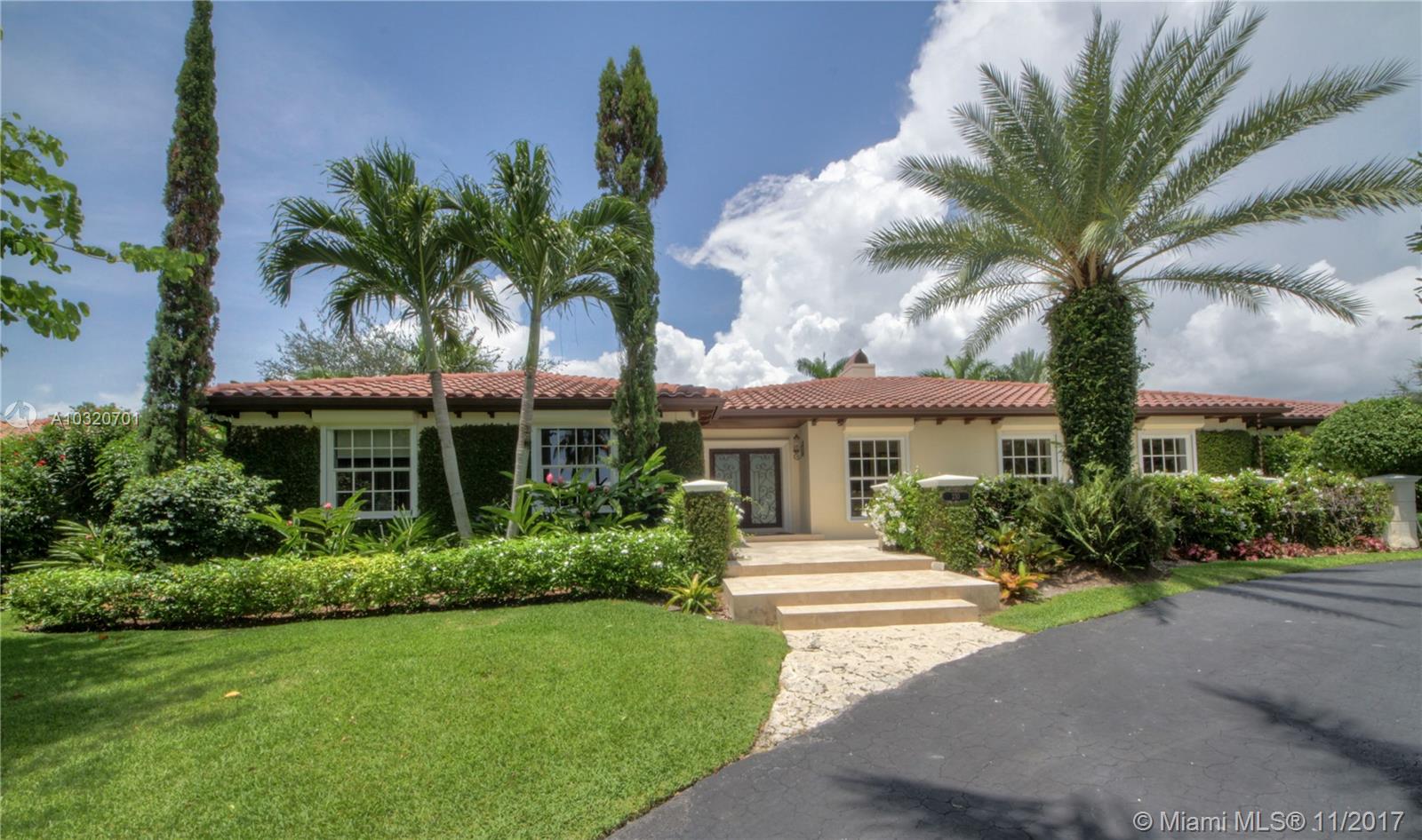 Spectacular Entertainer! Stunning updated 4 bedrooms, 4 baths, waterfront home in guard gated Old Cutler Bay. Approx. 80 feet on the water with ocean access and no bridges to the bay. Finer finishes throughout. Split floor plan with one bedroom being used as a home theater. Top of the line appliances and designer details abound. Mature trees, swimming pool, privacy hedges and private dock make this an ideal family home.