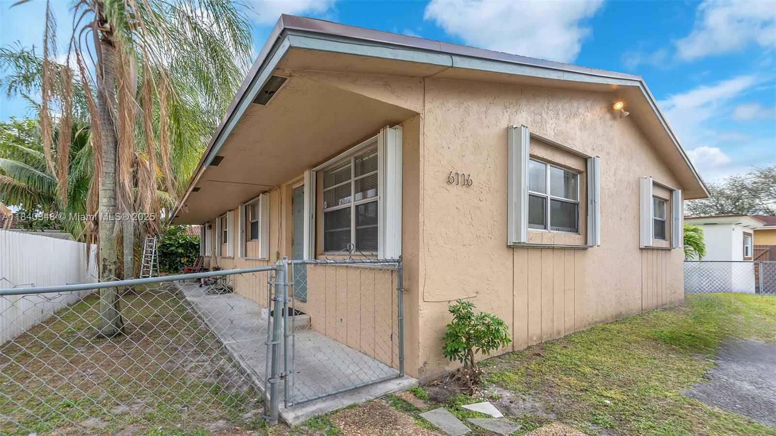 Multifamily, Duplex 2 bedroom 1 bathroom apartment available now. Great layout, freshly painted, clean, quiet neighborhood, and ready to move in. Tile floors, fully equipped kitchen with full sized refrigerator and stove. 2 assigned parking spots right in front of your door. Rent includes trash. Washer/Dryer hookup available. FPL-Water needs to be placed under tenant's name before move-in. Located near shopping, parks.