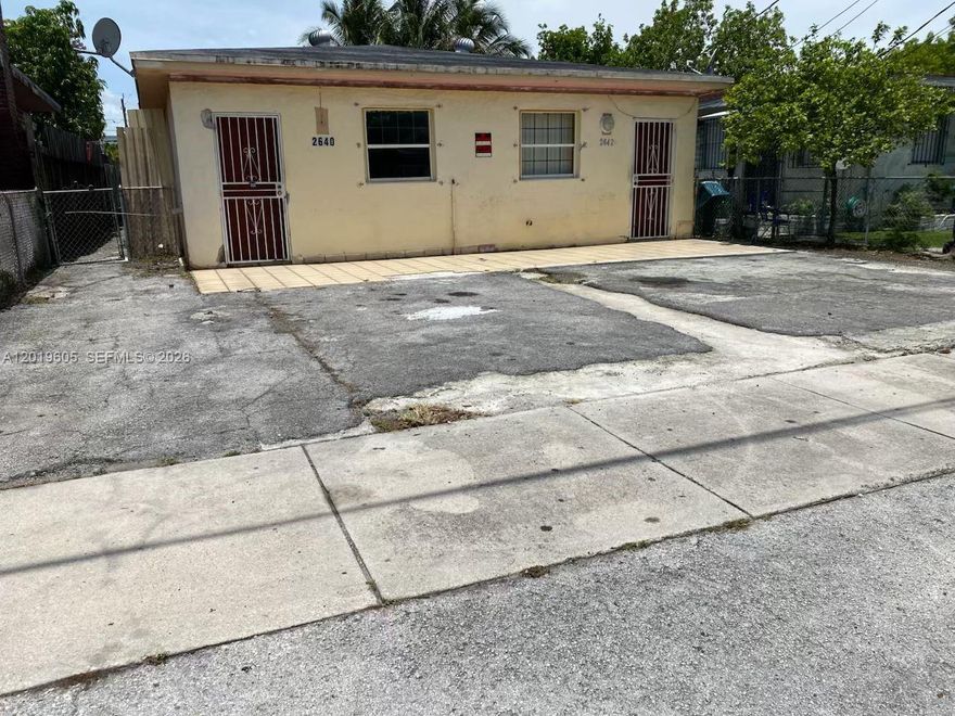 Investor special. Rare twin-home duplex opportunity featuring two separate folios. Each unit offers 2 bedrooms, 1 bathroom, and approximately 728 SF. Property sits on an approx. 5,400 SF combined lot with T4 Multi-Family zoning, offering strong redevelopment potential. Built in 1955 with a functional roof; interiors require renovation, making this an ideal value-add opportunity for investors, developers, or end users. Excellent options for renovation and resale, long-term rental income, or future development. Centrally located near Wynwood, Downtown Miami, and the Health District with easy access to major highways, shopping, dining, and employment centers. Great opportunity in one of Miami’s rapidly growing redevelopment corridors.