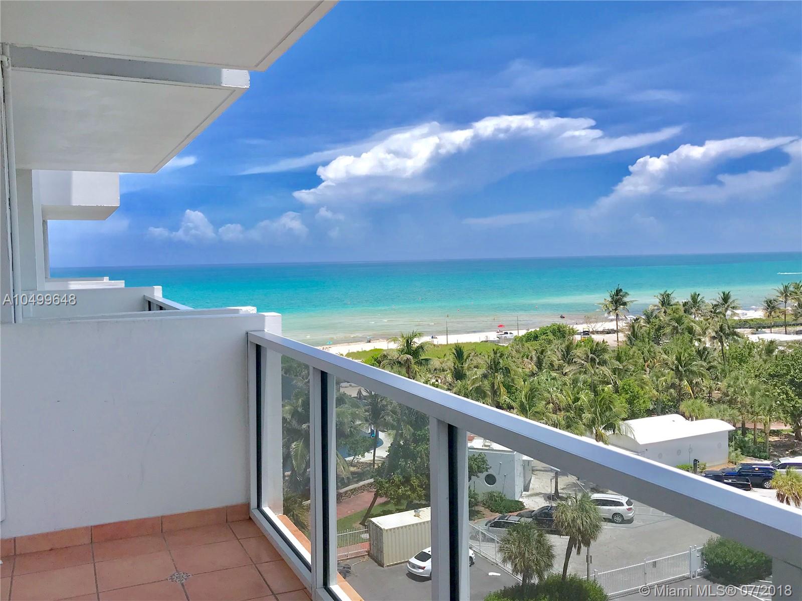 Stunning 1 Bedroom / 1.5 Bathroom unit located in the heart of Miami Beach. Featuring spectacular ocean-front views throughout, this tropical getaway offers a new & custom master bathroom & spacious walk-in closet. Furthermore, the unit offers an openly distributed & renovated kitchen overlooking the units unobstructed ocean-front panoramic views. Best of all the unit offers a large private balcony & is a short walk away from great restaurants, shopping, Millionaire's row, the beach & so much more. Amenities include a pool area, exercise room, lobby, secured parking. Rents easily with few restrictions.special asstment shall be paid by seller.