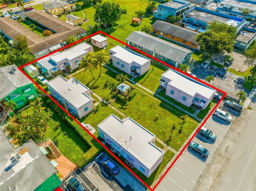 We are proud to present 2432 Taylor St, a well-positioned multi-family asset just minutes from Young Circle, Hollywood Beach, restaurants and I-95. This 10-unit property consists of five buildings, featuring (1) 2-bedroom unit and (9) 1-bedroom units, all fully occupied with assigned parking and a spacious central garden/seating area. With current rents 25% below market, there's significant upside potential—bringing rents to market rates would push NOI above $166K, achieving a 7%+ cap rate. Sitting on a massive 22,500 SF lot, the property also offers prime redevelopment potential, comfortably accommodating up to 37 units in one of Hollywood’s fastest-growing areas.