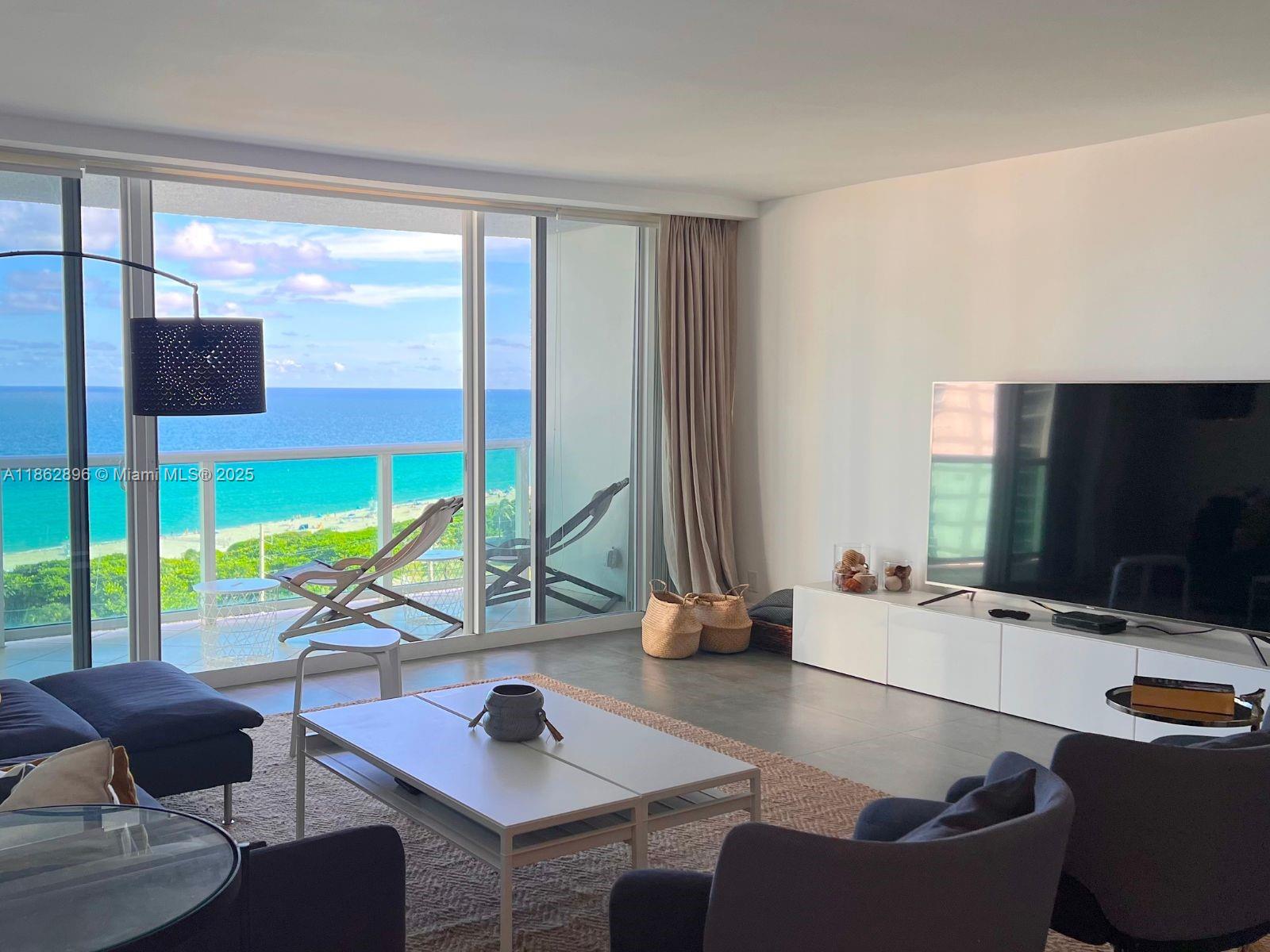 Amazing and completely renovated rental featuring 2 bedrooms and 2 bathrooms with spectacular ocean views. Enjoy a wide open floor plan with an oversized living area, ceramic floors, floor-to-ceiling sliding impact doors, and expansive private glass balconies. The modern kitchen boasts white cabinets, quartz countertops, and stainless steel appliances. The second bedroom includes two twin beds and a custom closet, while the second bathroom offers a shower with seamless glass. The master suite features a king-size bed, a large custom walk-in closet, and a master bathroom with double sinks.The building offers fantastic amenities: a fitness center, swimming pool, jacuzzi, library, 24-hour valet parking, concierge & tennis court. Close to Aventura Mall, Bal Harbour Shops, restaurants, & parks.