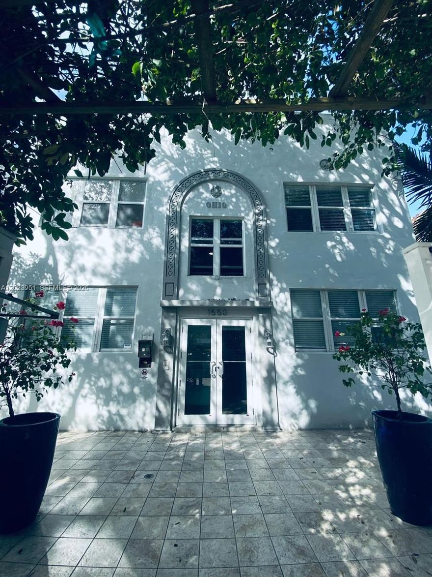 Beautifully renovated corner unit in the heart of South Beach, filled with natural light and surrounded by lush tropical greenery. Enjoy charming street views from the living room through expansive corner windows, creating a bright and inviting atmosphere.

This stylish residence features brand-new kitchen cabinets, appliances, tile flooring throughout, spacious closets, and is being sold fully furnished, including a large flat-screen TV. Washer/dryer available both inside the unit and within the building for added convenience.

Located in a charming 16-unit boutique, pet-friendly building, this unit offers one of the best locations in South Beach -  just 1 block from Lincoln Road, 1 block from Española Way, and only 2 blocks from the beach. Flamingo Park, restaurants, cafés, bars, CVS, Walgreens, and everyday conveniences are all within walking distance.

The building has recently completed major upgrades including a new roof, concrete restoration, and fresh exterior painting, adding long-term value and appeal.

Perfect as a primary residence, vacation getaway, or investment property. Rental rates in this highly desirable neighborhood start at $2,000+ per month.