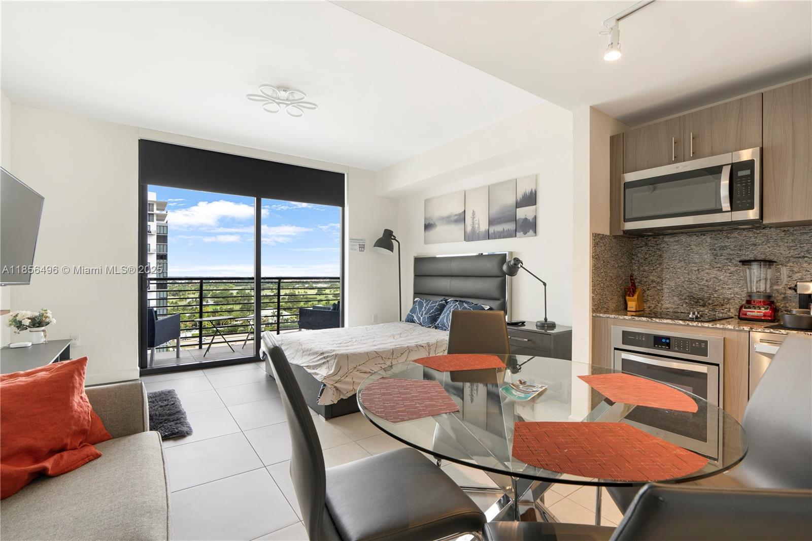 Live in the heart of Downtown Doral at 5350 Park! This studio, 1-bath residence features a spacious open floor plan with porcelain tile floors, a modern kitchen equipped with quartz countertops & stainless steel appliances, and a private balcony offering panoramic views. Enjoy resort-style amenities, including a gym, pool, kids’ playroom, business center, valet service, 24/7 concierge, and more. Just steps from restaurants, shops, and Downtown Doral Park. Convenient access to major highways, Miami International Airport, and top-rated schools. Includes one assigned parking space.