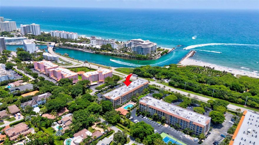 Beautiful condo located in one of Boca Raton's most desirable locations! Offers good sized bedrooms and bathrooms, large living area with dining room, and a great balcony with views to the pool.  Fantastic location steps to the beach, walking distance to restaurants, shops, yacht & golf club, The Boca Raton.  Great building w/secured lobby, clubhouse w/kitchen & library, heated pool. BBQ area, tennis court.  Investor friendly, can rent right away. Owners are currently remodeling the unit (new pictures coming soon!). Seller has paid the special assessment in full. Only 2 miles to the Brightline Station. Association fee includes cable, wifi, common area insurance water, sewer and trash removal.   Furniture is included in the sale's price