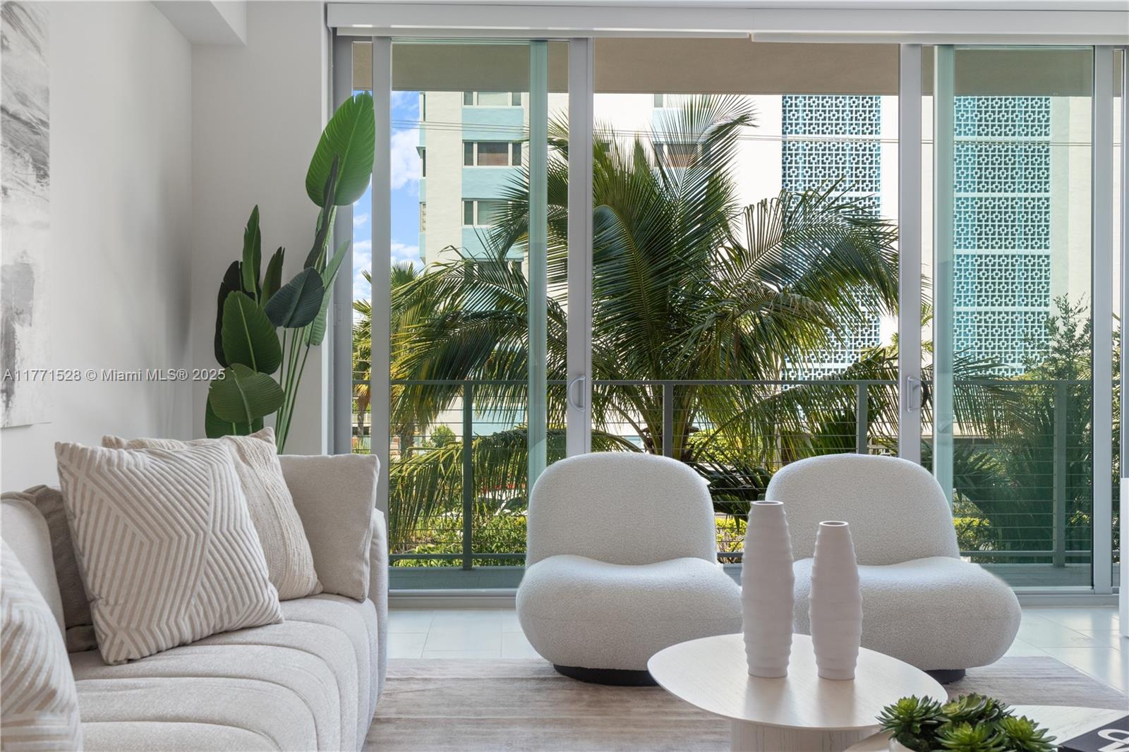 New construction on Bay Harbor Island, where space is a rare luxury, offers the ultimate in island living. This stunning home features 3 spacious bedrooms, 3 beautifully designed bathrooms, and a serene balcony perfect for unwinding. The open-concept layout blends natural beauty with modern elegance, highlighted by floor-to-ceiling glass walls and exceptional finishes. Spa-inspired bathrooms add a touch of luxury, while world-class amenities include a rooftop pool, private cabanas, jacuzzi, waterfall, and entertainment area. A state-of-the-art Peloton-powered gym and lush atrium provide the perfect sanctuary for wellness and relaxation.
