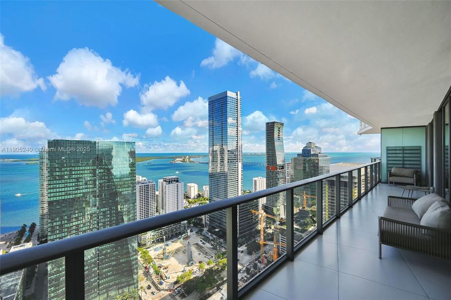 The Epitome of Stunning & Elegance from the moment you enter this Spectacular Brickell Condo with Gorgeous, Breathtaking Bay, Ocean & City View at SLS BRICKELL. FULLY FURNISHED 2BR + Den, 2 Bathrooms with Spacious living quarters, Porcelain Tile Flooring, High Ceilings, Bosch Appliances, Dual Sink Master Bath with Shower/Tub Combo. Amenities include a Rooftop Pool, Bar & Lounge Area with 2 Additional Pools, Restaurant, State of the Art Fitness Center, Business Center, Party Room, Billiard Room, Theatre Room, Full Concierge. Short drive to Midtown, Banks, Shops, Fine Dining & Miami International Airport. AVAILABLE NOVEMBER 17TH