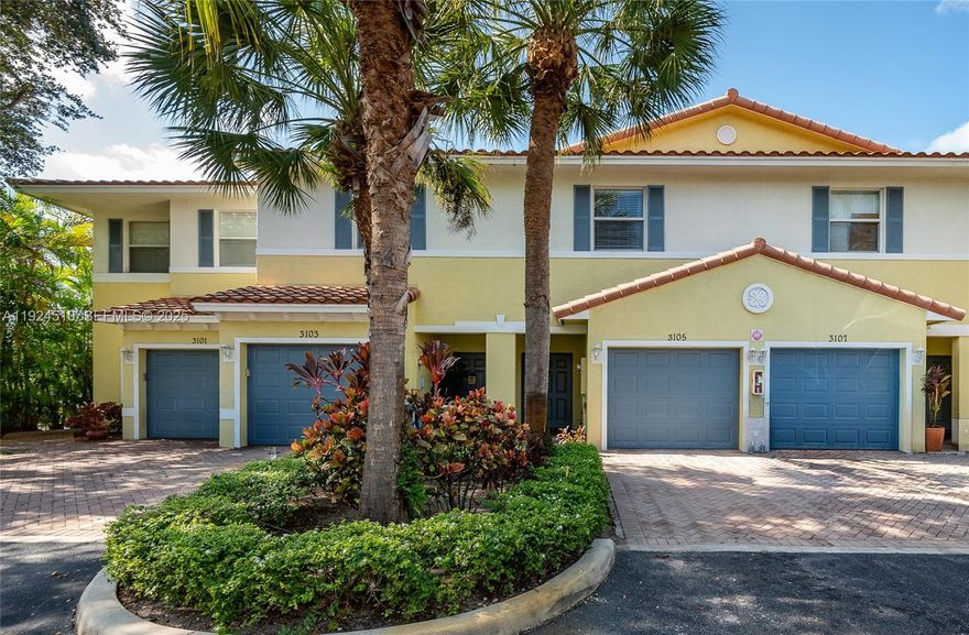 BRIGHT AND SPACIOUS  3-bedroom, 2.5-bath TOWNHOME in the heart of Oakland Park! GATED COMMUNITY. The property features a spacious layout, an open kitchen equipped with stainless-steel appliances and ample countertop space. Driveway with enclosed 1-car garage. Upstairs laundry with full size washer & dryer. Walking distance to heated community pool. Great location! Near to mayor highways, dining, and beaches. Enjoy SE Florida at its best!