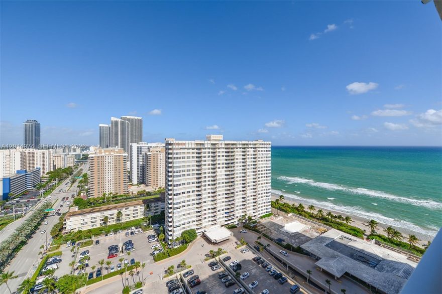 Live elevated in this completely remodeled penthouse at The Hemispheres, converted into a 2-bedroom with modern finishes and designer touches throughout. Enjoy ocean, city, and pool-area views from the north-facing balcony, and a sleek, open layout designed for everyday comfort and entertaining. The updated kitchen features stainless steel appliances, contemporary cabinetry, and clean lines that complement the airy feel of the home. Steps from the sand in a full-service oceanfront community with beach service, multiple pools, tennis and pickleball, fitness centers/sauna, on-site dining, mini-markets, marina, valet, and 24/7 security—a true Hallandale Beach lifestyle.