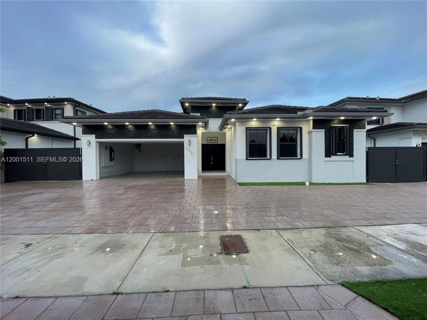 Welcome to this beautifully remodeled 4-bedroom, 3.5-bathroom one-story home in the highly desirable Los Prados neighborhood. This residence showcases an expansive primary suite complete with a generous walk-in closet, dual vanities, and a private water closet for added comfort and privacy. The well-designed layout offers three additional bedrooms and 2.5 bathrooms, perfectly suited for family living or guests. Step outside to your brand-new 2024 saltwater pool, ideal for year-round entertaining and relaxation, and enjoy the convenience of a two-car garage complemented by sleek, modern finishes throughout.