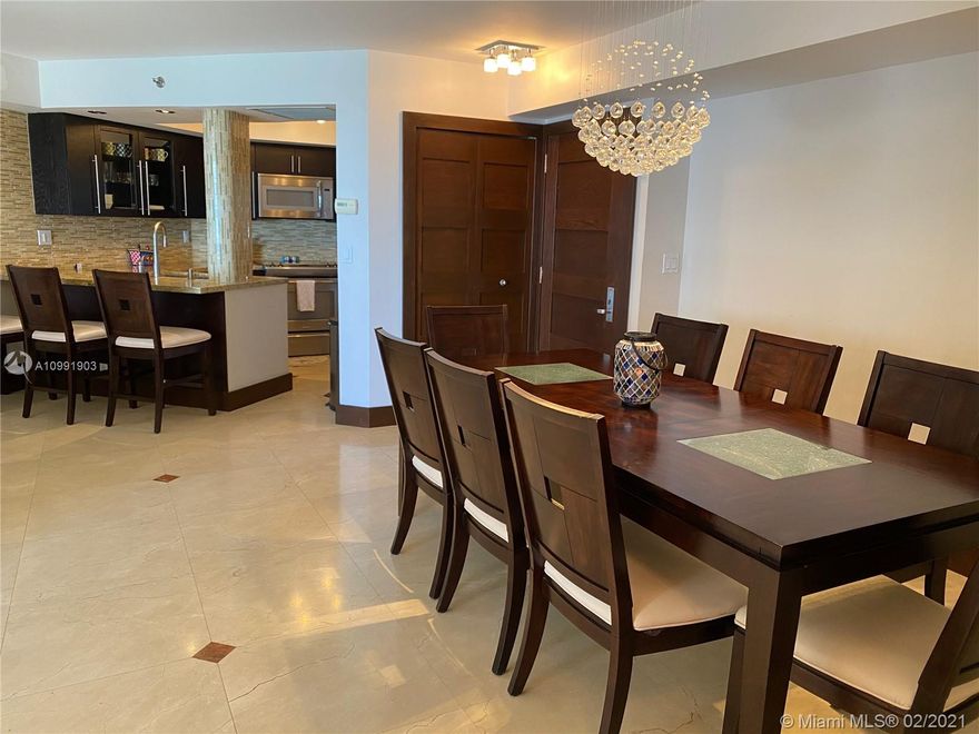 Beautifully remodeled 2/2 unit with Beach and Ocean views in fully amenitized building with pristine pool overlooking beach. Building has Gym, Sauna, BBQ Area, bicycle storage, meeting rooms, party room, Private Beach, nice grassy area for pets, 24 hour security, valet for guests, 1 assigned parking space and separate access card for 2nd car and much more. Walking distance to restaurants, award winning Carillon Spa, Publix and Walgreens. 2 pets are allowed <20 lbs. Unit has Marble floors throughout with remodeled Bathrooms, Kitchen Cabinets and new SS appliances with washer and dryer inside unit. Unit is being offered with furniture. Enjoy beautiful sunrises over the beach from Master Bedroom and Sunsets over Downtown Miami Skyline. Direct access to Private Beach and beachfront boardwalk.