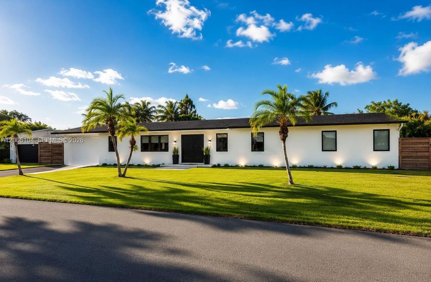 Modern 4BR Palmetto Bay gem on an oversized lot. Chef’s kitchen boasts dual marble islands and Monogram appliances. Relax in the finished lanai or the incredible pool with fountains and built-in lights. A sleek, ultra-modern masterpiece designed for luxury living. Must see to believe!