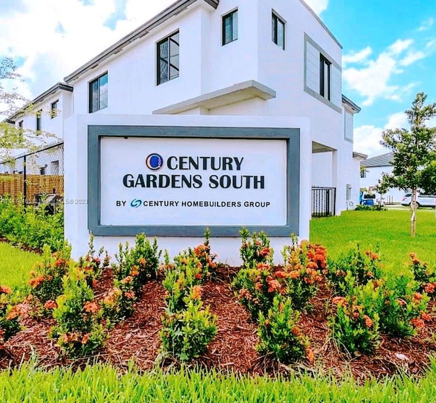 Stunning brand new Townhome located in Century Garden South includes a vibrant and elegant atmosphere. With 4 bedrooms, 3 bath, half bathrooms and a 1-car garage. This two-story townhome spans 2,720 square feet, providing ample living space with contemporary conveniences. Excellent location with convenient access to Florida's Turnpike, London Square Shopping center and Baptist Urgent Care.