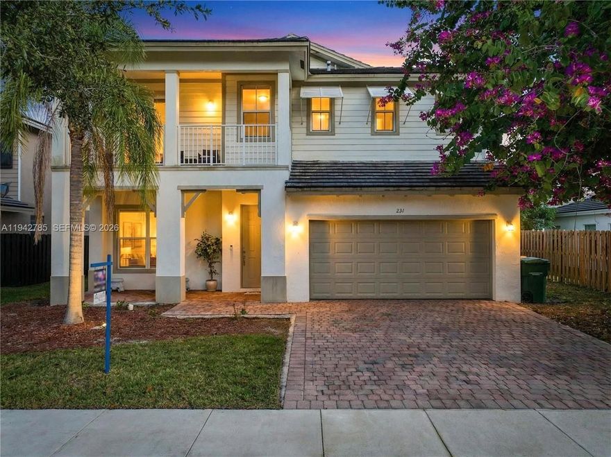 Stunning two-story single-family home with 4 bedrooms and 2.5 bathrooms in the highly sought-after Antigua of
Isles of Oasis. The property features spacious living, dining, kitchen, and family room areas. The primary bedroom is located downstairs and has a large bathroom with a dual vanity sink, a separate tub and shower, a designated laundry room, and a two-car garage. Upstairs, one of the three bedrooms has access to the front-facing balcony. Fully fenced oversized 9,849 sqft lot, large enough to build a pool. Enjoy clubhouse, community pool, full gym, jacuzzi, & play area. Great location! Nearby are supermarkets, Homestead Baptist Hospital, excellent schools, Homestead Airbase, US-1, and the Florida Turnpike. Enjoy an immersive 3D virtual tour. Low HOA! May your way begin here!