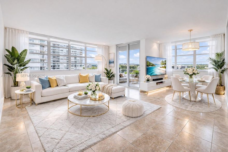 Spacious 2-bedroom, 2-bathroom condo in the heart of Aventura! This bright and airy unit at 2750 NE 183rd St, Unit 1203, features an open floor plan, a modern kitchen, and stunning views. New balcony featuring hurricane-impact resistant doors for safety and peace of mind. Enjoy resort-style amenities, including 2 pools by the water with spectacular views, a fitness center, and secure building access. Ideal location near shopping, dining, and major highways. Perfect for first-time buyers or investors. Don’t miss this opportunity! Open Floor Plan with Natural Light, Updated Kitchen & Appliances, Building Amenities: Pool, Gym, Security, Convenient Location in Aventura, ask an agent for the Video