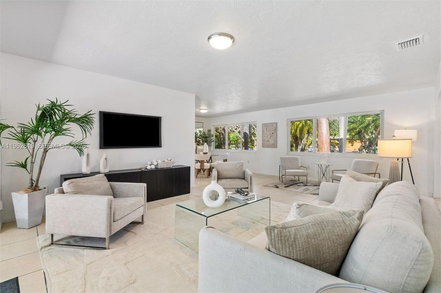 A rare entry opportunity in South Pinecrest, currently the lowest priced home in Pinecrest. This 3-bedroom, 2-bath pool home sits on a generous 14,300 SF lot and offers an incredible opportunity to move into this premier family neighborhood. Spacious bedrooms throughout, including an oversized primary suite with a large bath. The living room opens seamlessly to a covered patio and pool, creating the perfect indoor/outdoor flow. Impact windows and doors provide added security and efficiency, and the roof was replaced in 2014. Two-car garage and an excellent floorplan with tons of potential to update, expand, or personalize. Close to parks, top-rated schools, and The Falls shopping and dining. Rare value in an exceptional location.