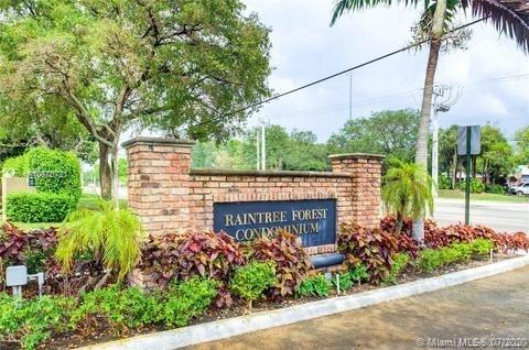 LOCATION, LOCATION & LOCATION! AMAZING OPPORTUNITY TO PURCHASE THIS 2 BEDROOM 1.5 BATH FIRST FLOOR CONDO LOCATED IN RAINTREE FOREST WHICH IS CENTRALLY LOCATED IN PLANTATION! NEW HOT WATER HEATER (2019) AND NEWER A/C; TILED THROUGHOUT, BEAUTIFUL SCREENED IN PATIO. LUXURY LIVING IN THIS 1,010 SQ FT CONDO! FRENCH DOORS LEADING INTO 2ND BEDROOM/DEN! WALKING DISTANCE TO PUBLIX, RESTAURANTS, LIBRARY & MUCH MORE! COMMUNITY POOL, REC CENTER, AND KIDDLE POOL IN DEVELOPMENT! 2 RESERVED PARKING SPOTS! ASSOC STATES 1 YEAR WAITING PERIOD AFTER PURCHASE TO RENT OUT!