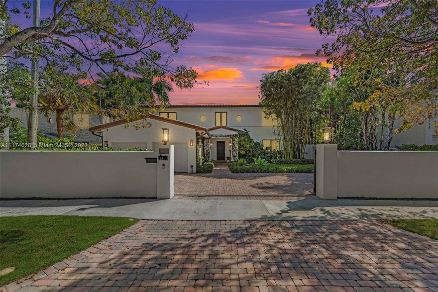 Welcome to perfection on upper North Bay Road in Miami Beach! No detail has been spared in this magnificent 5 bed/5 bath estate, walking distance to La Gorce Country Club. This meticulously renovated & gated property exudes elegance with imported finishes, volume ceilings, hurricane impact glass, and an abundance of natural light. Made for entertaining with an open gourmet kitchen that leads to an immaculately landscaped backyard, large covered patio with elegant Brazilian tile finish, and rare salt water pool and heater. The master suite boasts a sitting enclave, oversized walk-in closet, rainfall shower, & dual sinks. Additional features include a 2017 refinished roof, 2-car garage, and venetian plaster throughout the 1st floor.